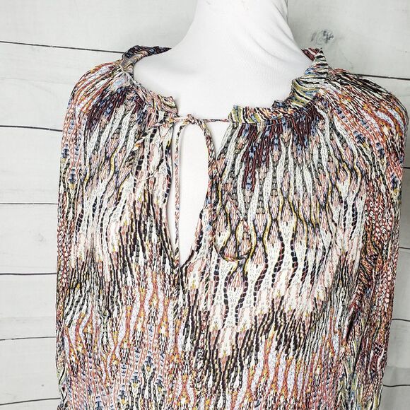 The Korner abstract chevron boho tie silk L - Picture 7 of 7